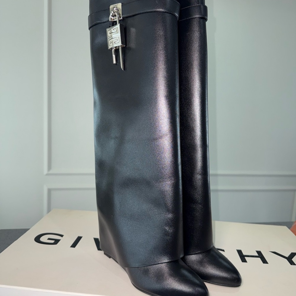 Givenchy Black Shark Lock Boots